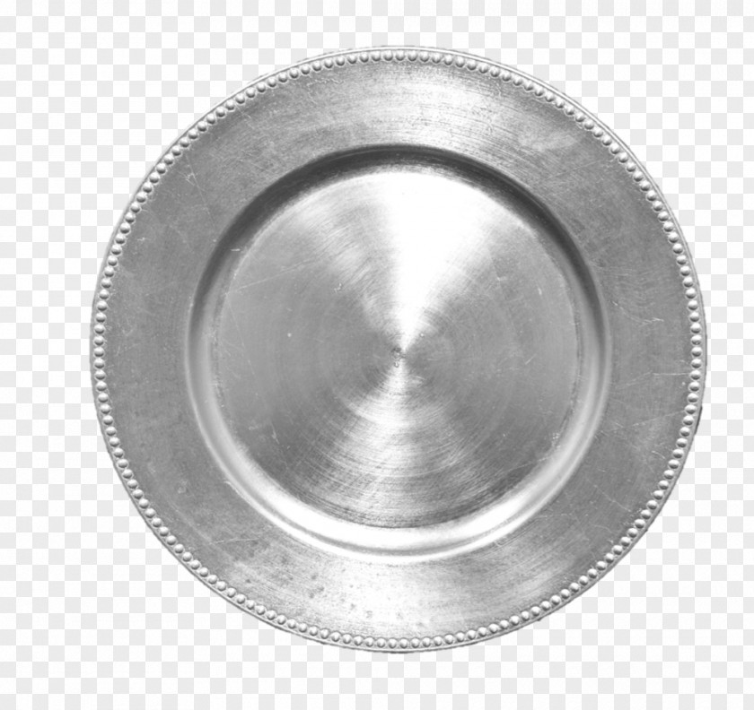 Silver Charger Plate Plastic Glass PNG