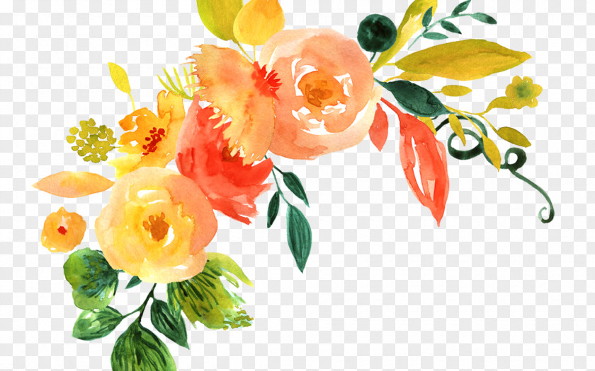 Flower Watercolor Painting Floral Design PNG