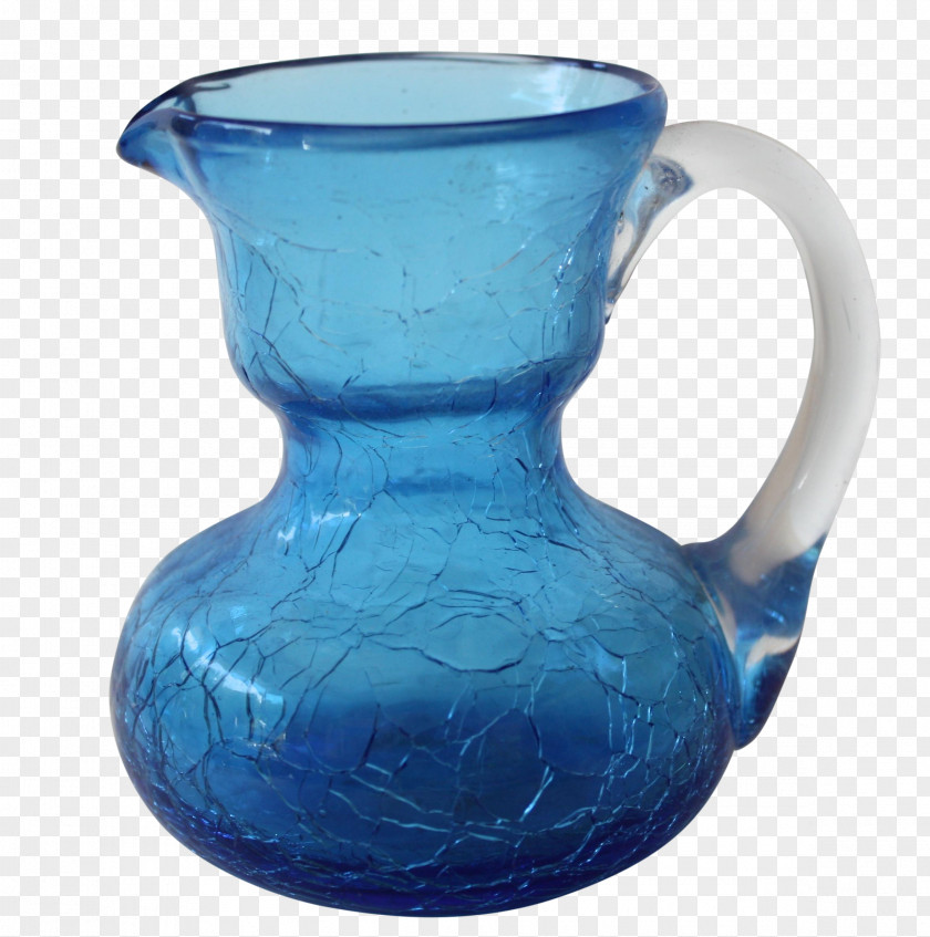 Glass Jug Vase Cobalt Blue Pitcher PNG