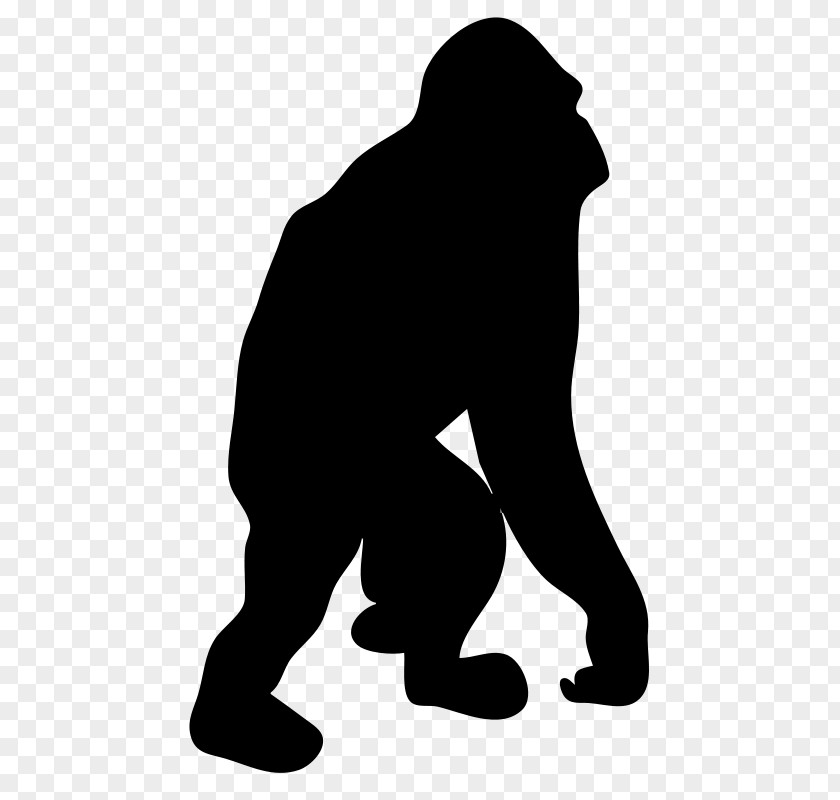 Gorilla Orangutan Silhouette Clip Art PNG