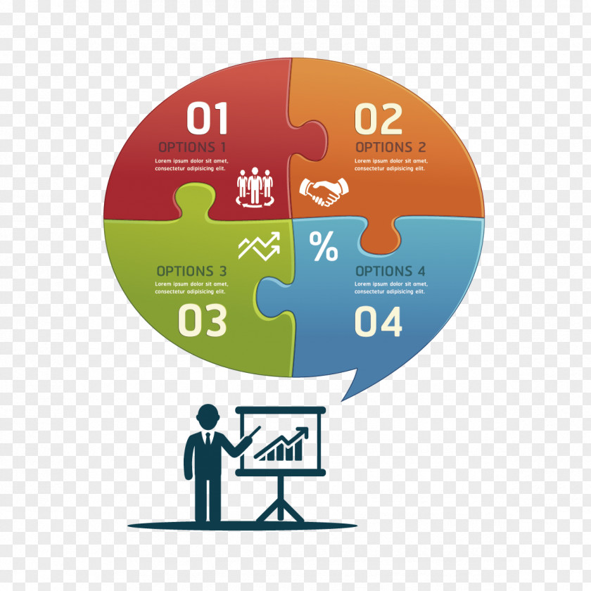 Jigsaw Ppt Material Infographic Business Diagram PNG