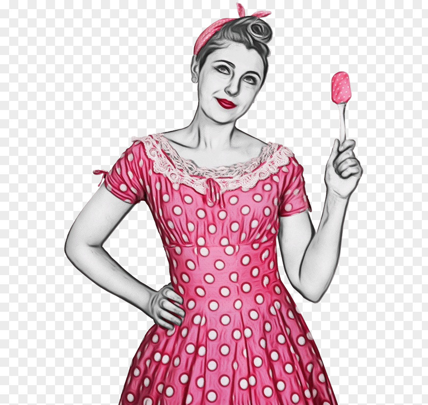 Pin-up Girl Dress Character Fashion Magenta Telekom PNG