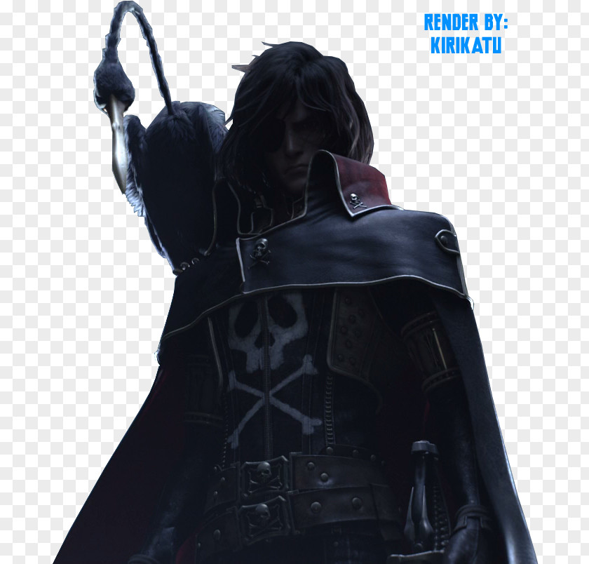 Captain Harlock Jacket Coat Electric Blue PNG