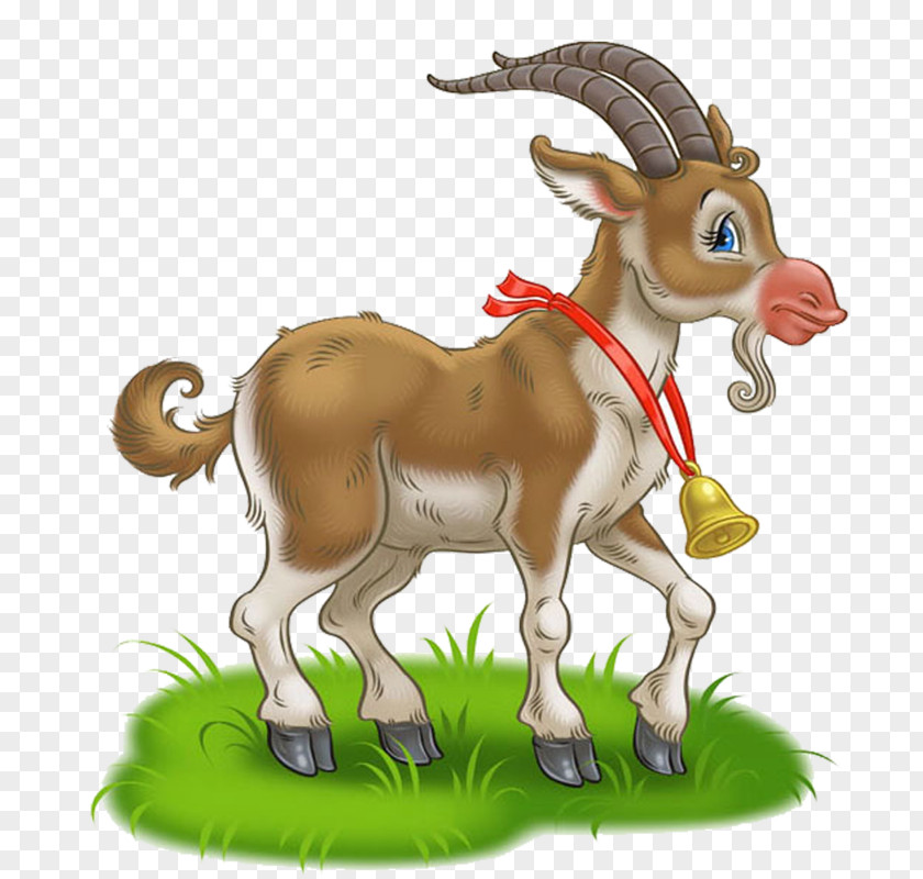 Cartoon Goat Old New Year Presentation Holiday PNG