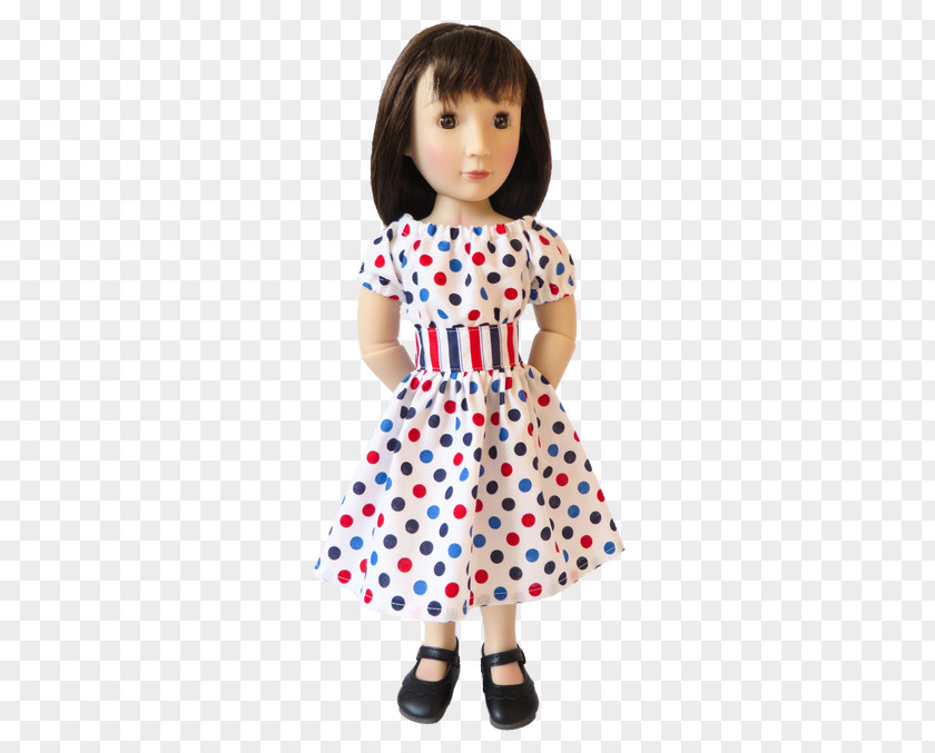 Girls Clothes Pattern Polka Dot Doll Toddler Dress PNG