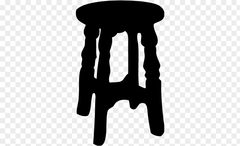 Table Stool Silhouette Chair PNG