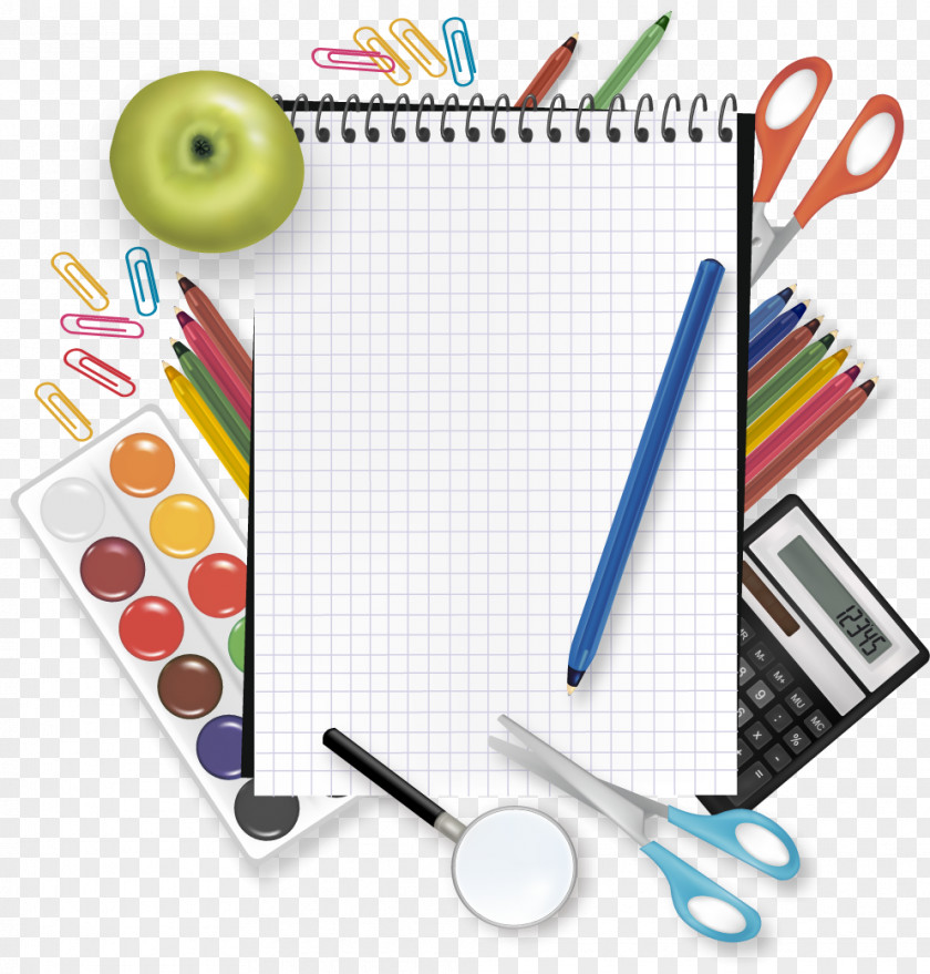 Decorative Painting School Supplies Stationery PNG
