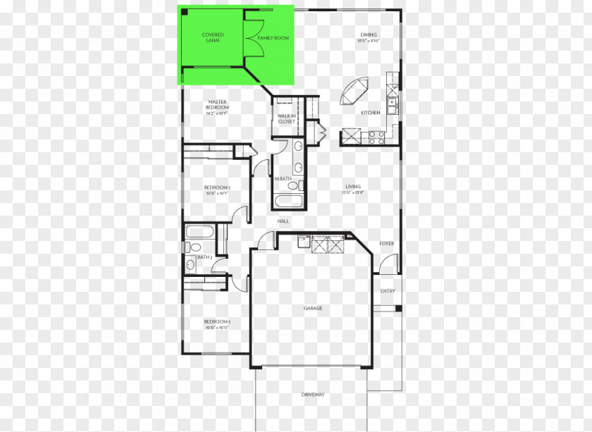 House Floor Plan Lanai PNG