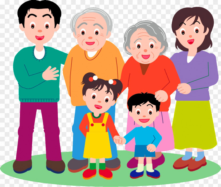 The Whole Family Illustration PNG