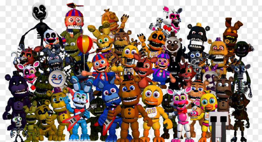 FNaF World Five Nights At Freddy's 4 2 Animatronics PNG