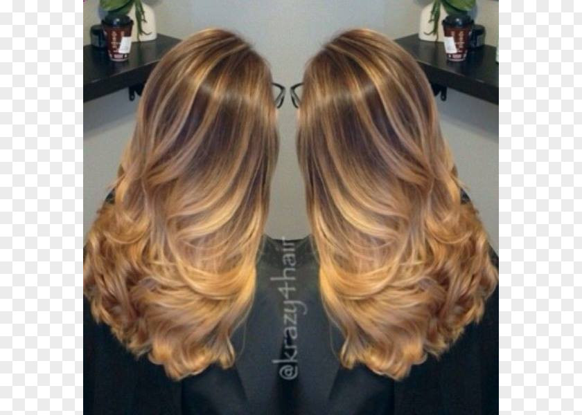 Hair Highlighting Brown Human Color Hairstyle Ombré PNG