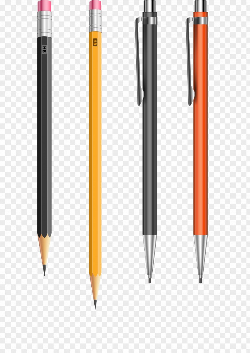 Vector Color Pencil Mechanical Creative Stationery Ballpoint Pen Illustration PNG
