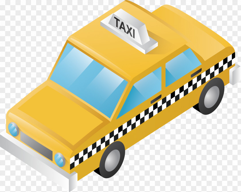 Vector Yellow Taxi Software PNG