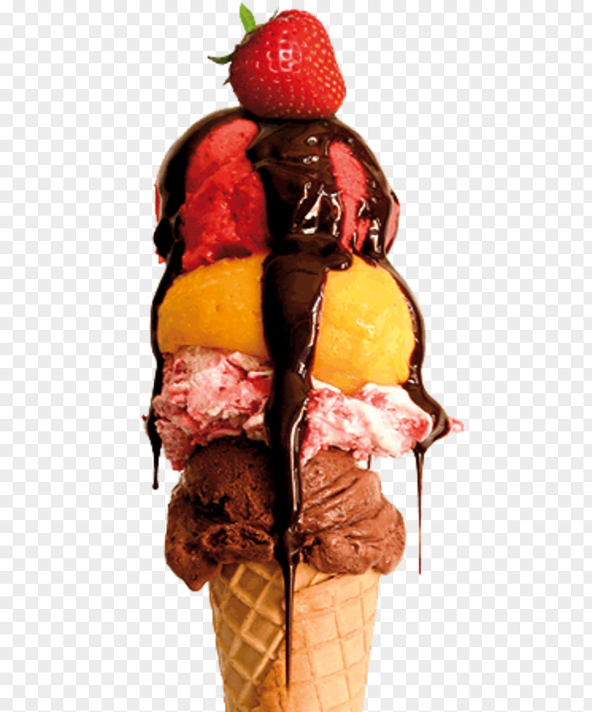 Ice Cream Gelato Sundae Chocolate Cones PNG
