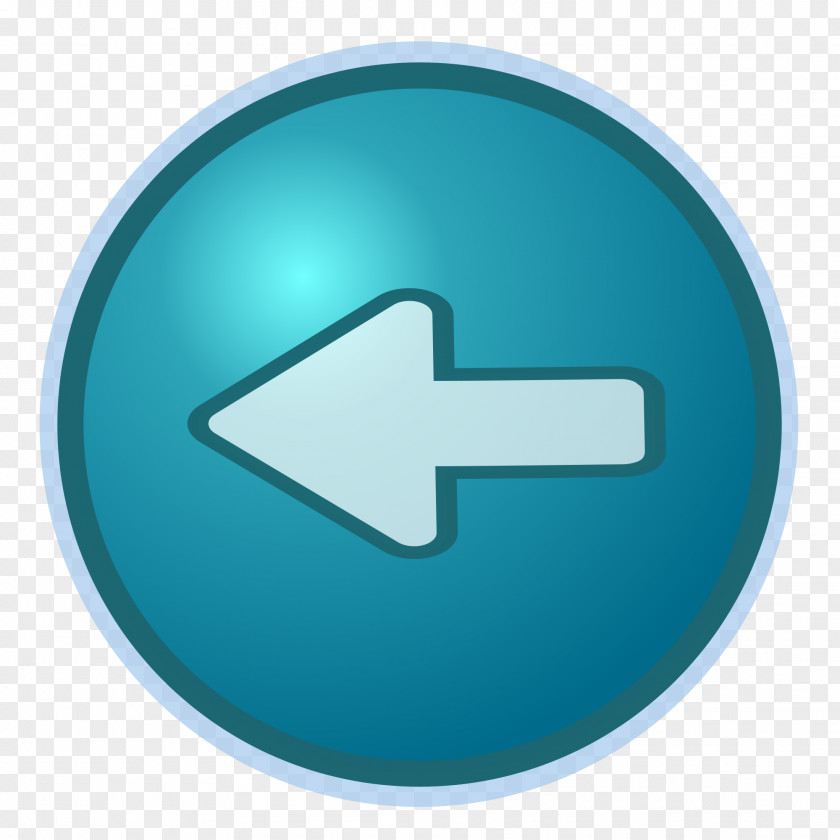 Left Arrow Teal Internet Radio Turquoise PNG