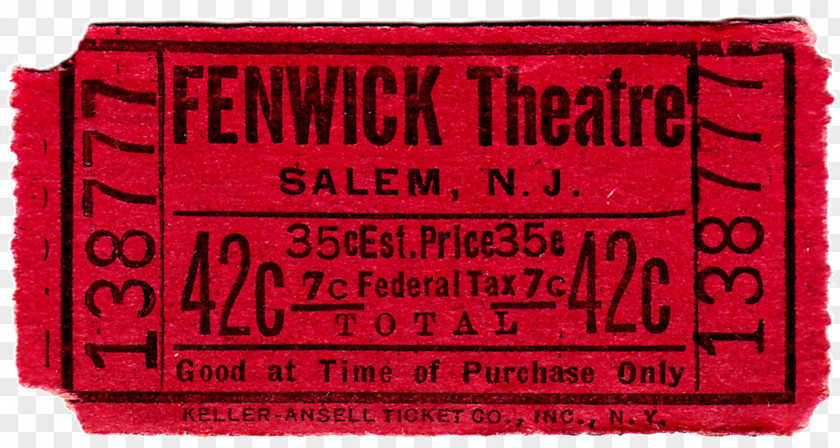 Vintage Ticket Antique Retro Style Cinema Boulevard Font PNG