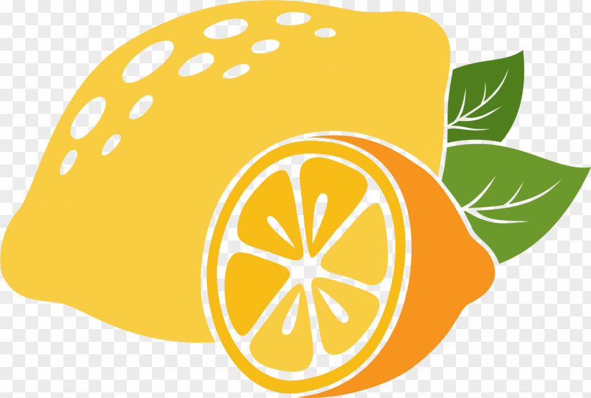 Yellow Cartoon Lemon Auglis PNG