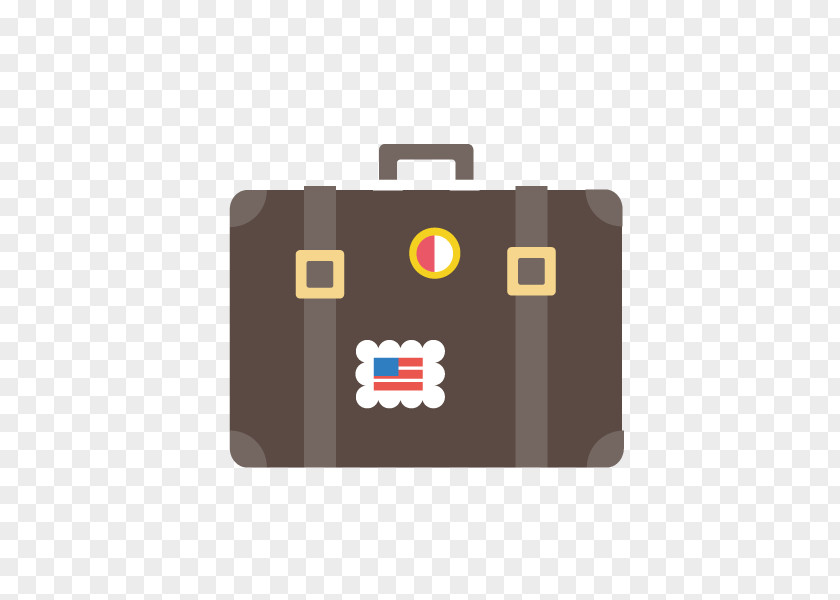 Flat Suitcase Travel Design Icon PNG
