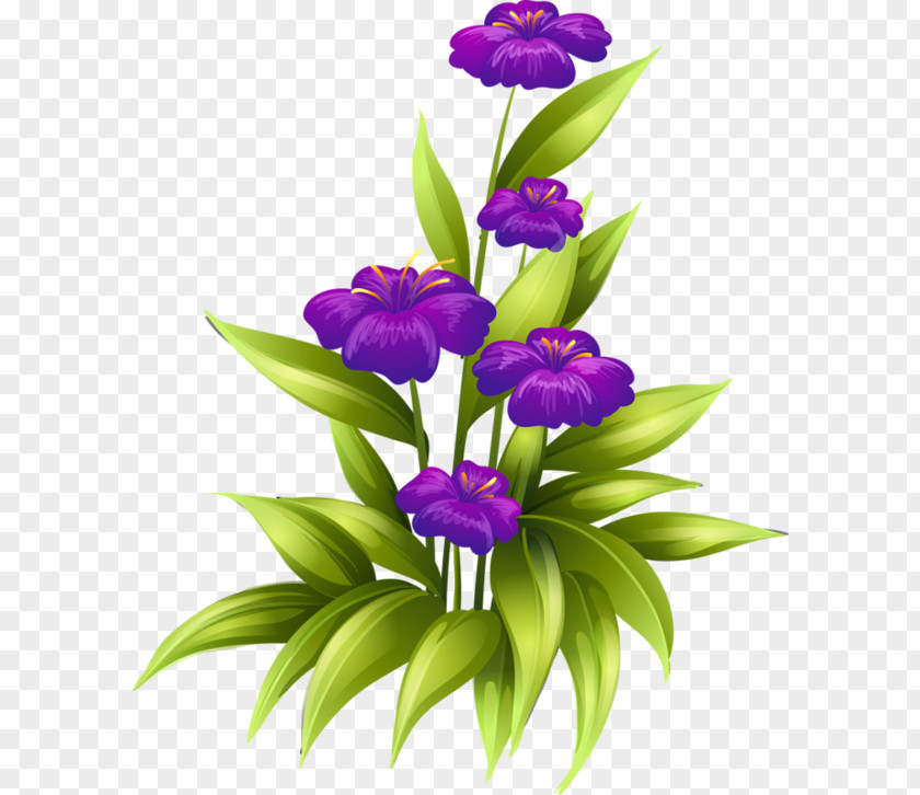 Green Flowers Flower Purple Clip Art PNG