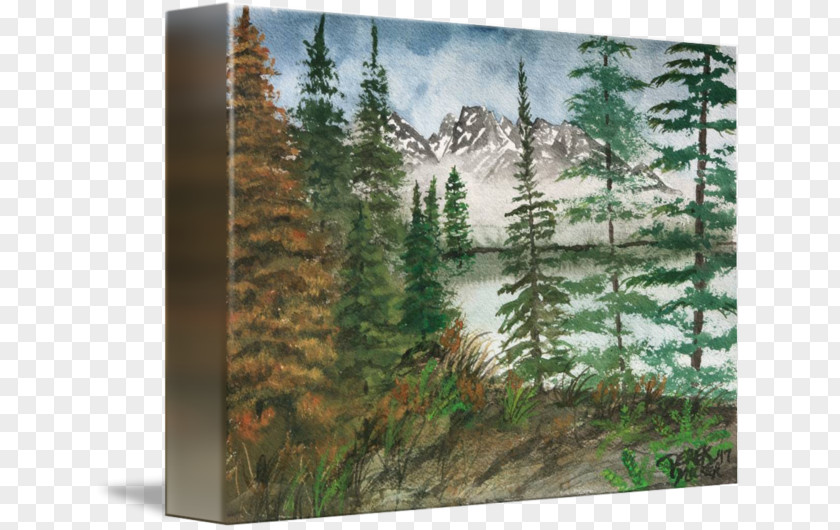 Painting Jackson Hole Mountain Resort Landscape PNG