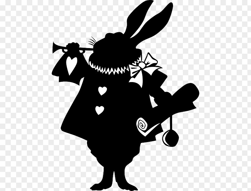 Alice In Wonderland Illustration White Rabbit Alice's Adventures Mad Hatter Cheshire Cat Silhouette PNG