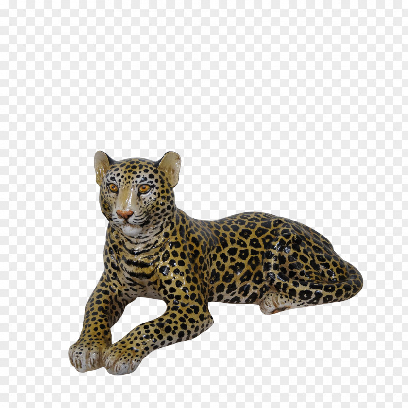 Leopard Jaguar Cheetah Statue Pottery PNG