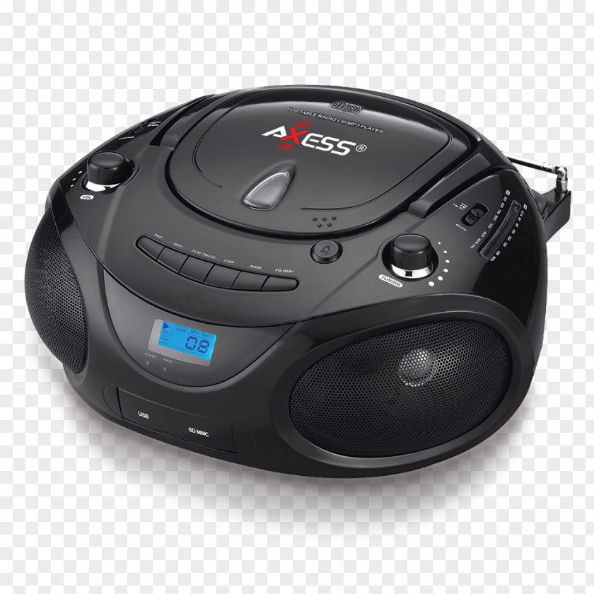 USB Boombox Portable CD Player AXESS Axess PB2703 FM Broadcasting PNG