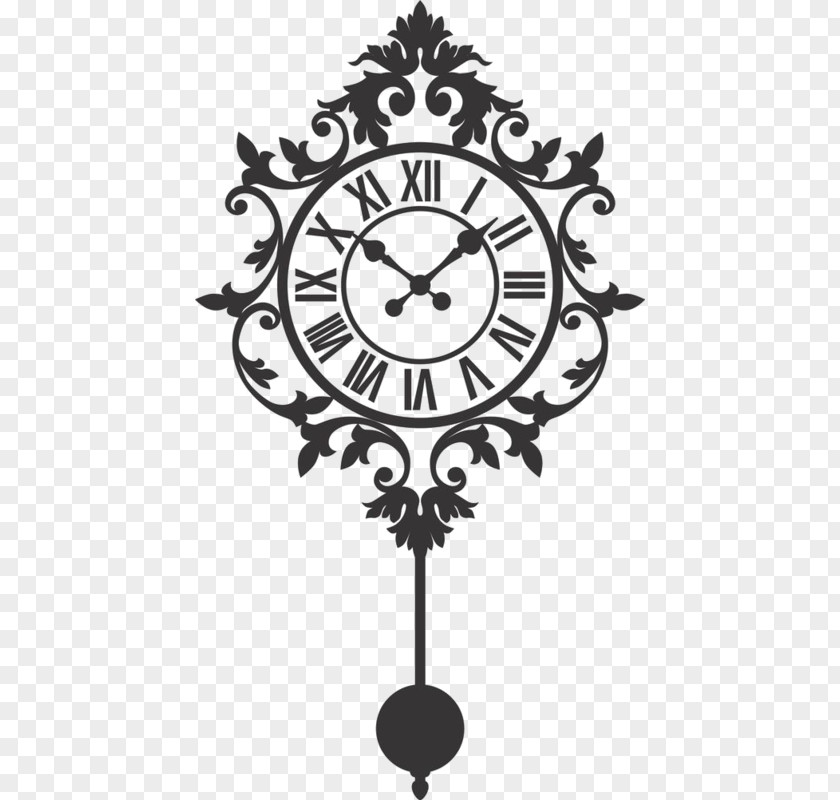 Clock Clip Art Vector Graphics Wall Decal Silhouette PNG