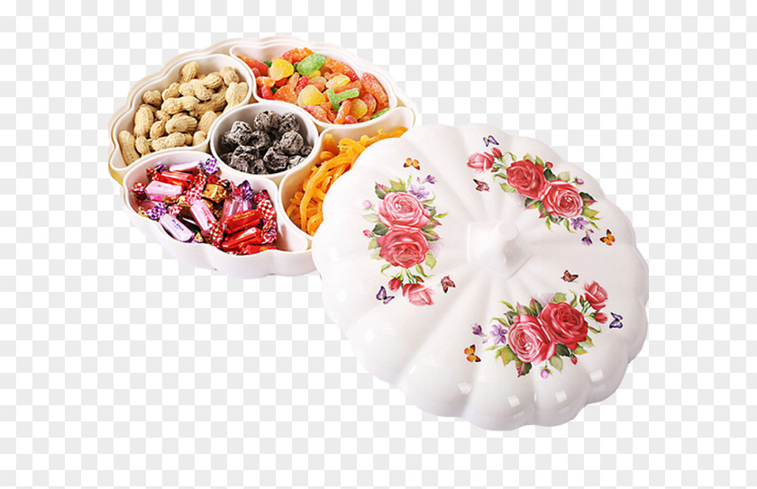 European Dried Fruit Dish Ceramic Candy Pumpkin Snack Platter PNG