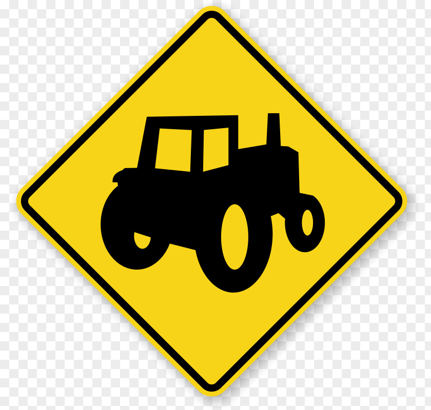 Tractor Clips Traffic Sign Warning Pedestrian Crossing PNG