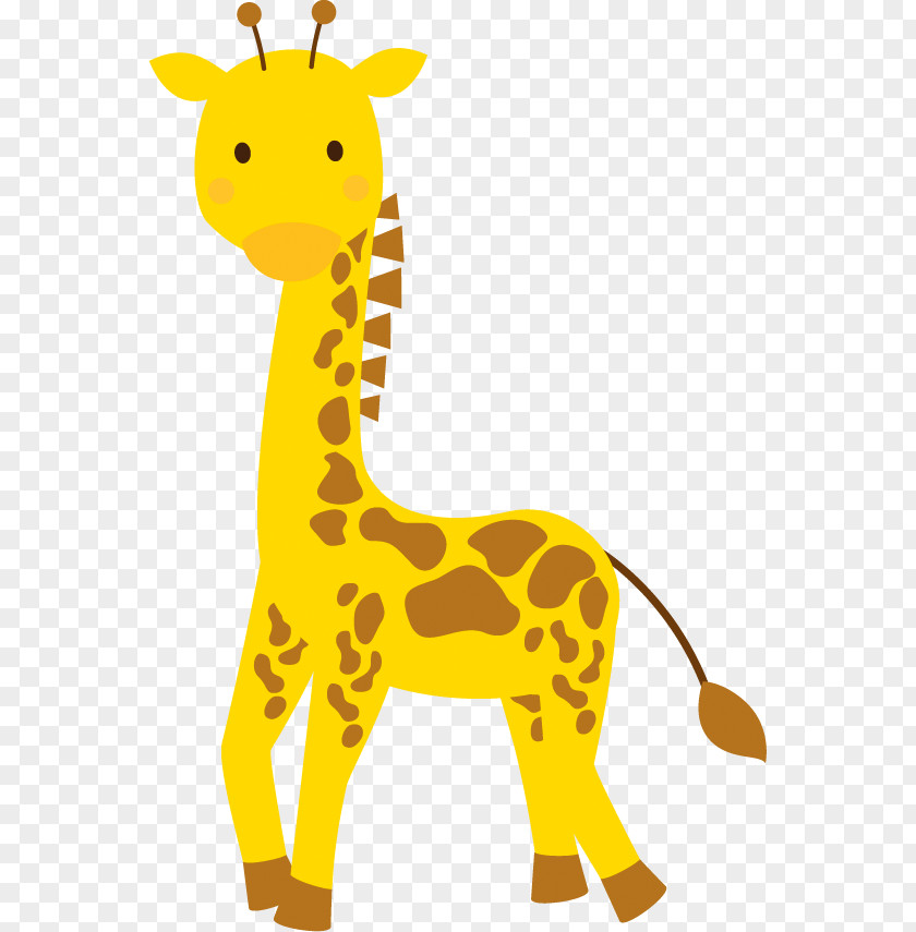 Cartoon Giraffe Baby Clipart. PNG