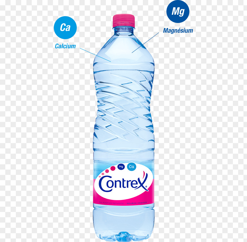 Water Carbonated Contrex Mineral Bottled PNG