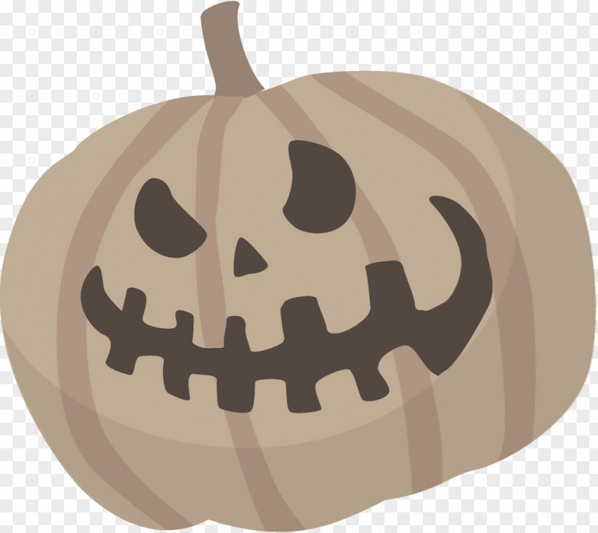 Beige Fruit Jack-o-Lantern Halloween Pumpkin Carving PNG