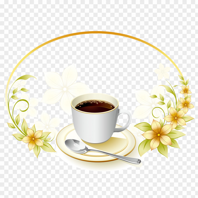 Coffee Pattern Background Vector Tea Cafe Menu PNG