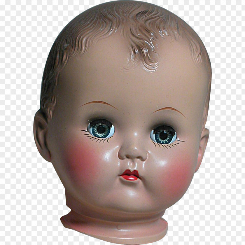 Head Composition Doll Armand Marseille Bisque PNG