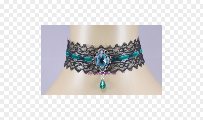 Necklace Turquoise Bead Victorian Era Choker PNG