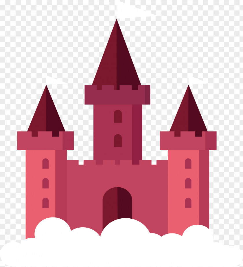Purple Red Fairy Castle Tale PNG