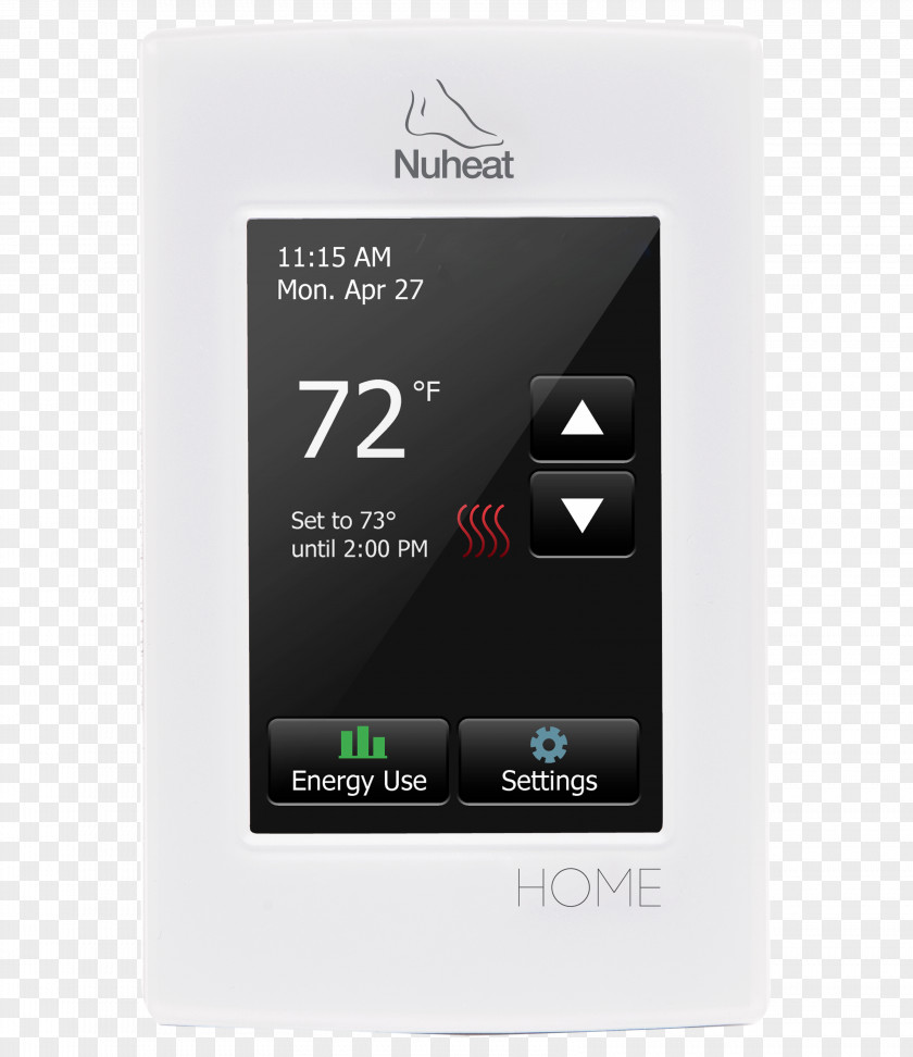 Radiant Programmable Thermostat Nuheat HOME Underfloor Heating PNG