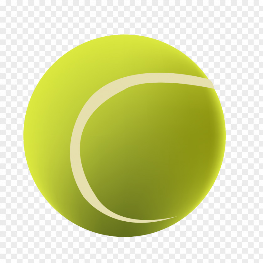Creative Green Tennis Ball Circle Wallpaper PNG