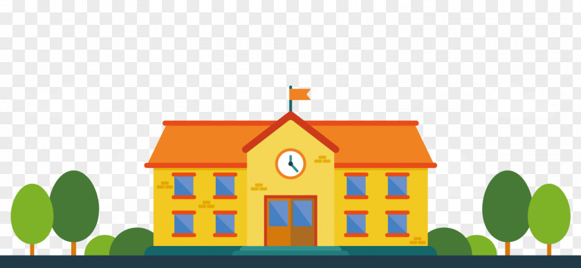 Cartoon Orange School Vector Student Malang Education Learning PNG