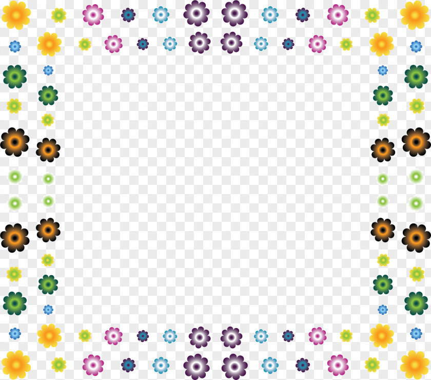 Flower Rectangular Frame Floral PNG