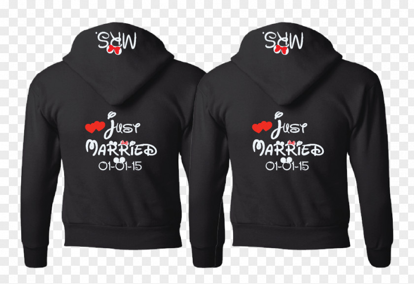 Just Married Hoodie T-shirt Minnie Mouse Sweater Bluza PNG
