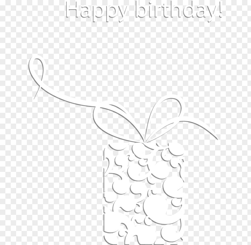 Vector White Gift Box Paper Black And Pattern PNG