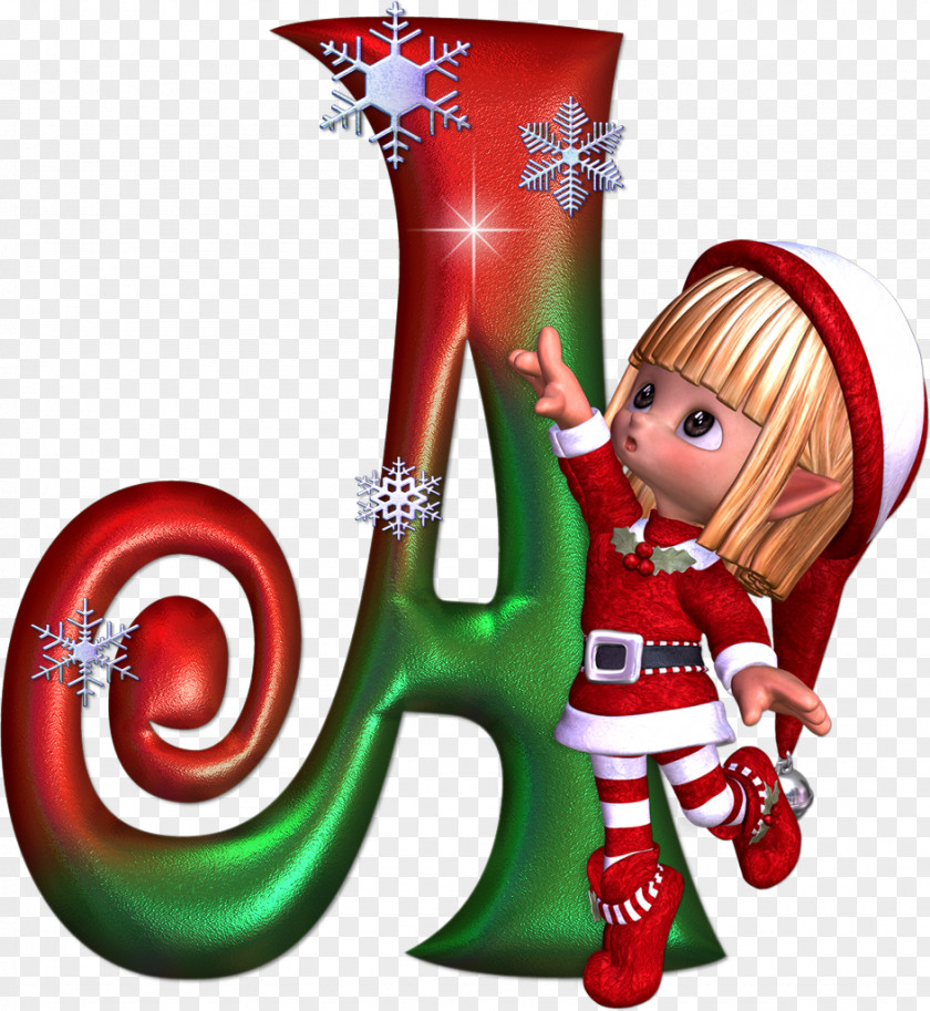 Christmas Alphabet Letter ABC Santa Claus PNG