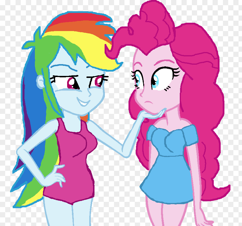 Rainbow Dash Pinkie Pie Flirting Female Pony PNG