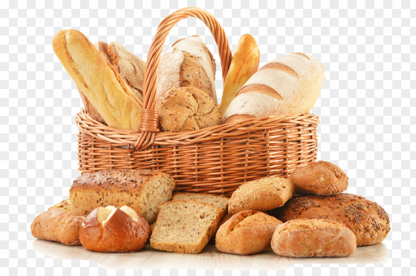 A Basket Of Bread White Breakfast Breadbasket PNG