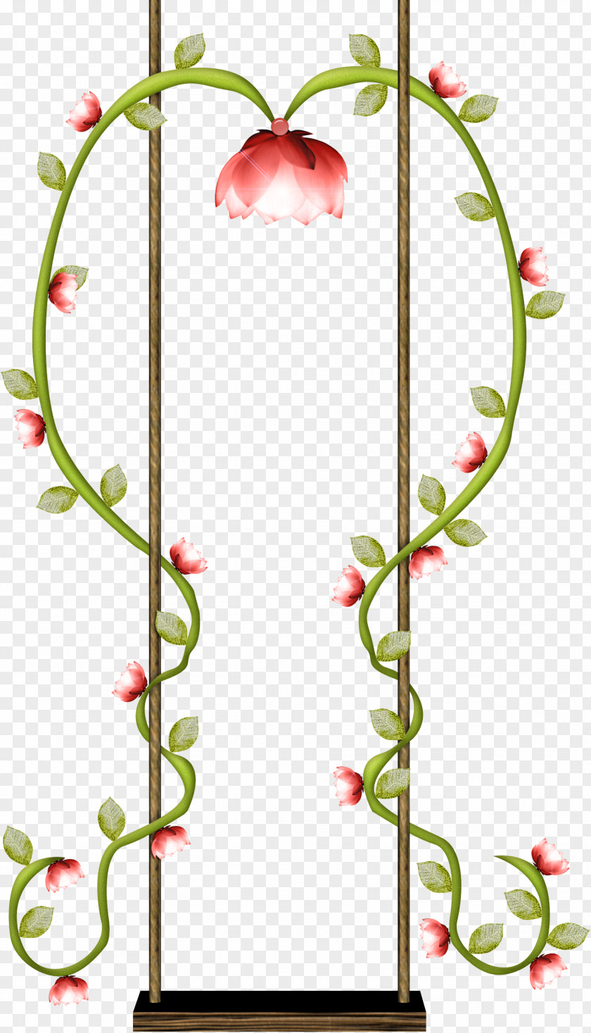 Heart Flowers Thumbelina Clip Art PNG