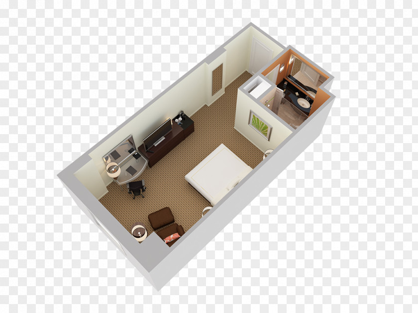 House 3D Floor Plan Room Hotel PNG