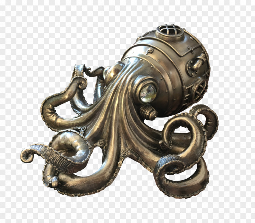 Steampunk Octopus Clip Art PNG