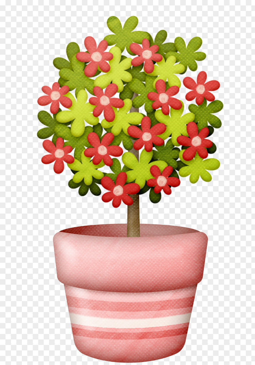 Long Flower Flowerpot Artificial Clip Art PNG